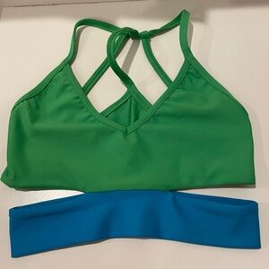 FIVE Dancewear maverick bra green/blue - Adult S